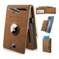 🔥Pop Up Aluminiumfodral Pengar Clip Slim Läder Slots Kreditkortsinnehavare RFID Blockering Bifold Minimalistisk Plånbok