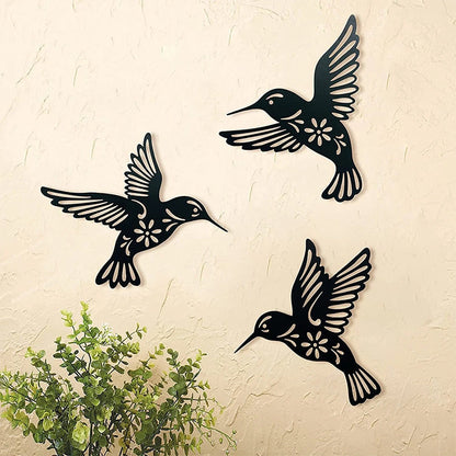 🔥BIG SALE 49%-OFF🔥Uppsättning av 3 Metall Hummingbird Wall Art Decor ✨