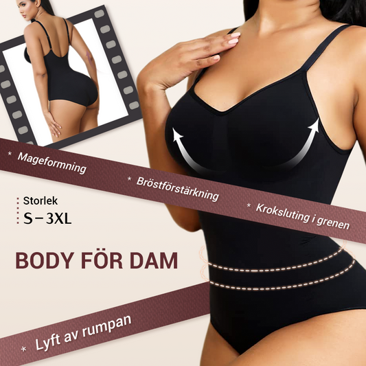 Bodysuit för kvinnor Sömlös magkontroll Shapewear Ärmlösa linne Body Shaper