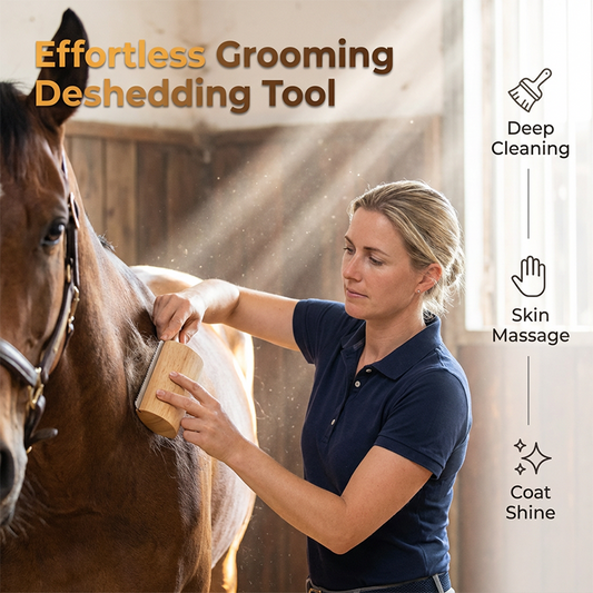 🥳 Mjuk pälsborttagningsborste – Inget ryckande, ingen smärta. Ergonomiskt trähandtag. Tar bort underull och hudflagor. Perfekt för nervösa eller känsliga husdjur. En lugn pälsvård. 🌿💚