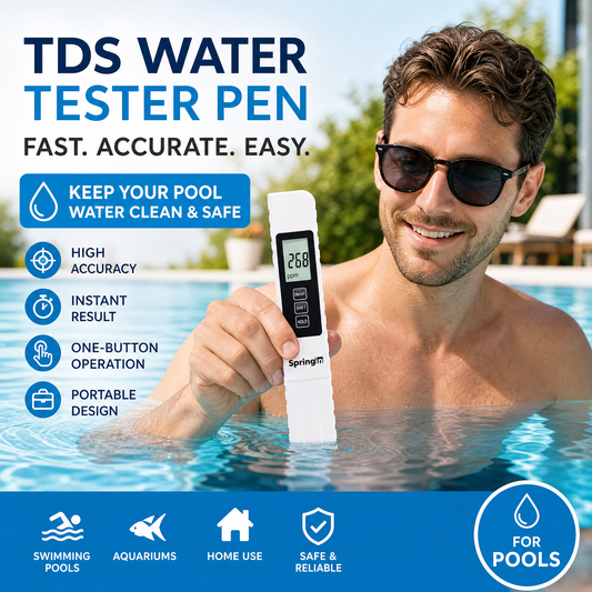 💧3-i-1 TDS Vattenkvalitetstestare🌊Mäter pH, Klor och Hårdhet med LCD-display för Pool och Akvarium📱
