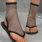Mesh Diamant Sexig Spets Platta Sandaler