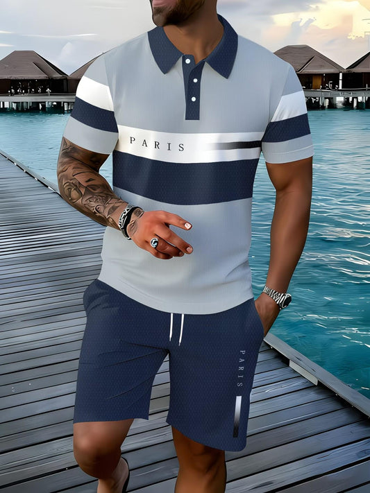 👕 2-delat skjort- & shortset för herrar – bekvämt, andningsbart & mångsidigt för sommar, fritid & resor | 50% sommarrea ☀️🩳