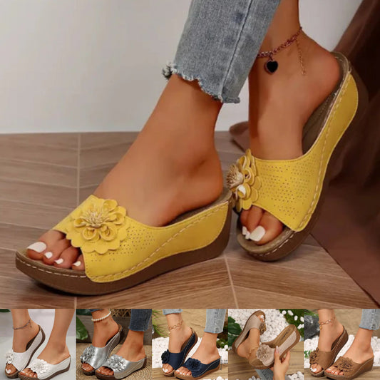 🔥2025 Ny 50% rabatt Hot Sale🔥Komfortabla sandaler med blommor för kvinnor