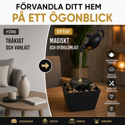 📢📢50% RABATT  NU!! ⏰Flytande illusion tekanna vattenfontnär dekor