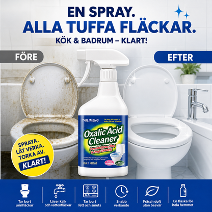 🛁 Multifunktionell rengöringsspray mot urinsten, kalk och köksfett