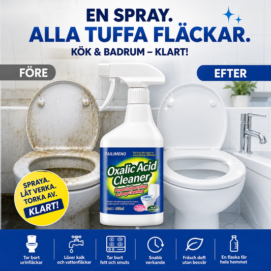 🛁 Multifunktionell rengöringsspray mot urinsten, kalk och köksfett