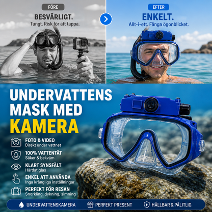 Dykglasögon med universell undervattenskamera