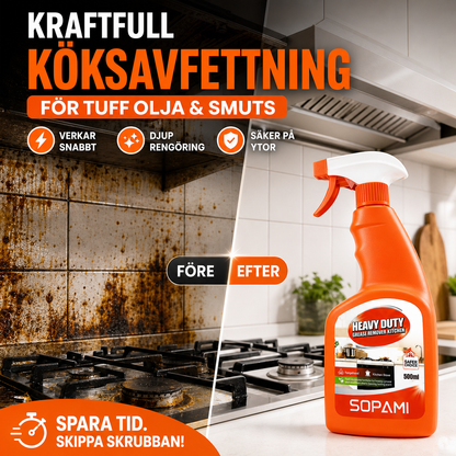 Kraftfullt rengöringsmedel för att ta bort köksfett