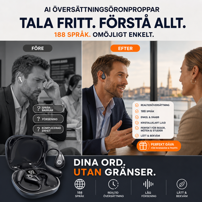 Bluetooth-hörlurar med AI-översättning till 188 språk