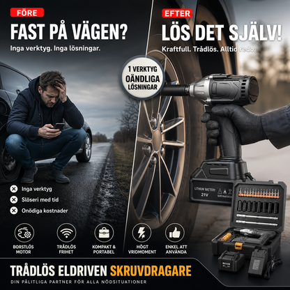 🔧 50% RABATT! ⚡ Borstlös 20V Slagskruvdragare – 350Nm, 2x5,0Ah Batterier & 6-stegs Moment För Kraftfulla Projekt 🛠️