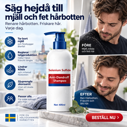 Selensulfid Anti-mjäll- och oljekontrollschampo