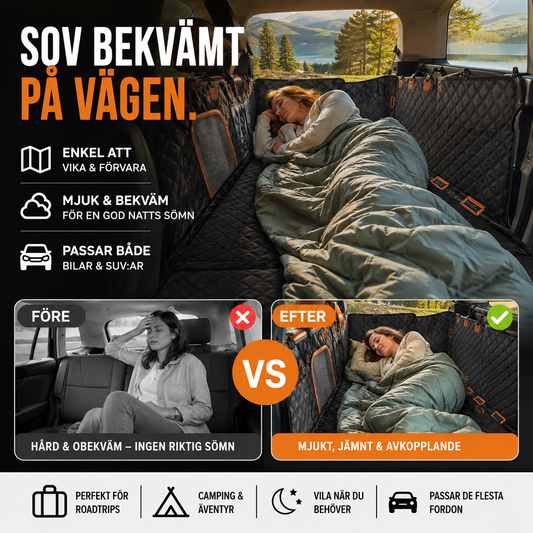 🚗 Vikbar sovmatta för bilsätet – resans höjdpunkt