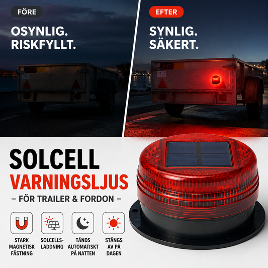 Soldriven blinkande lampa