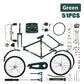 DIY Cykelmodellbyggsats - Detaljerad Skalmodell med Verktyg för Byggande och Utställning 🚴‍♂️🎁