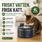 Smart kattfontän med rörelsesensor
