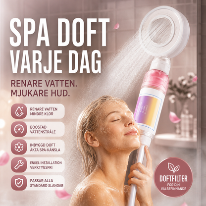 🚿 Doftande duschhuvud med tryckförstärkning och vattenfilter