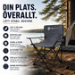 Bärbar hopfällbar campingstol med kopphållare
