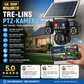 "🌞 360° Solpowerad Övervakning | 3-skärms Realtidsvisning 🌐 | 0 Elräkning 💚"