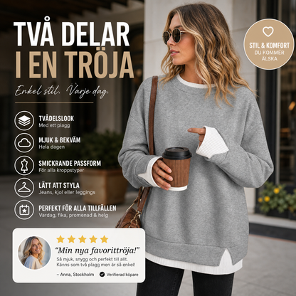 ✨Tvådelad lager-på-lager-tröja för dam ✨👍