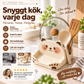 Söta kattformade lockhållare i keramikimitation