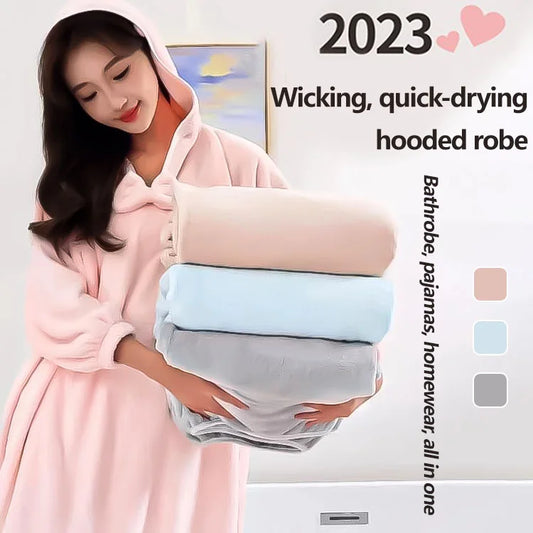 🎄JULREA 40 % RABATT🎄Absorberande och snabbtorkande badrock med huva