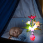 LED-nattljus i form av simulerade blommor med intelligent styrning för sovrummet