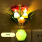 LED-nattljus i form av simulerade blommor med intelligent styrning för sovrummet