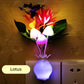 LED-nattljus i form av simulerade blommor med intelligent styrning för sovrummet
