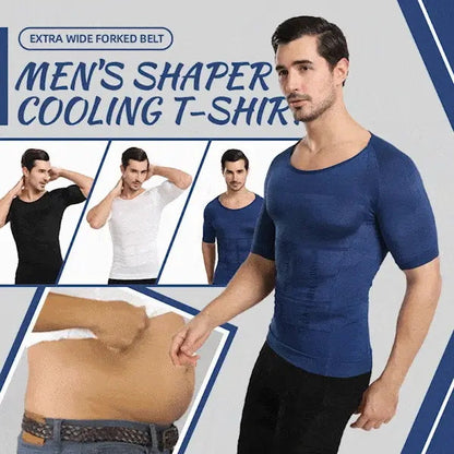 Herr kroppsformande termo-T-shirt