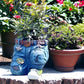 Kreativ 3D-jeansformad blomkruka