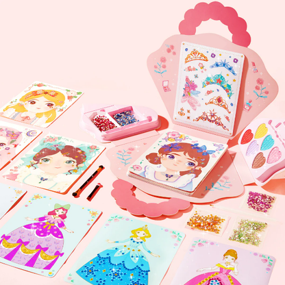 👑 50% RABATT! ✨ Fantasy 3-i-1 Prinsesspelset - Inkluderar Kronor, Trollspön & Smink för Oförglömlig Rollspelslek 🧚‍♀️✨