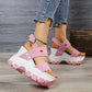 Wedge-sandaler med ankelrem för kvinnor
