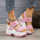 Wedge-sandaler med ankelrem för kvinnor