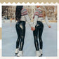 S-formade förtjockade leggings i PU-läder
