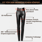 S-formade förtjockade leggings i PU-läder