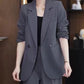 Trendiga enfärgade tvådelade outfits för kvinnor Blazer & byxor