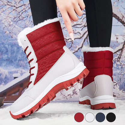 👢 40% REA NU! 🔥 Vattentäta Vinterkängor för Kvinnor - Varma & Skyddande, Perfekt för Snö och Kallt Väder