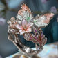 Exquisite Butterfly and Flower Justerbar ring
