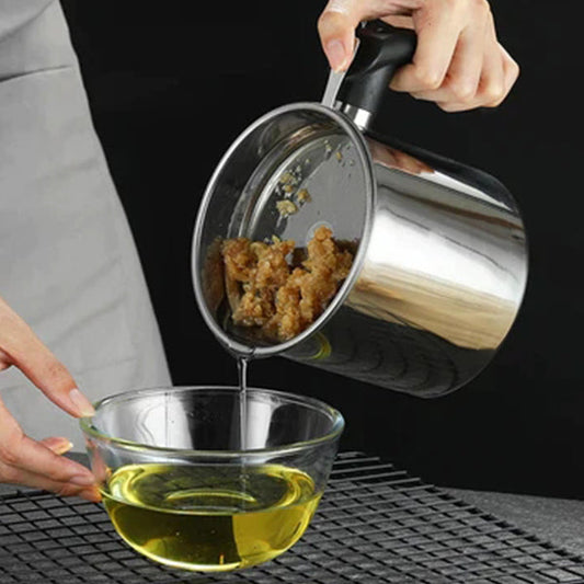 🍳 50% RABATT NU! 🔥 Oljekanna i Rostfritt Stål 304 – Hållbar & Läcksäker – Perfekt för Förvaring av Matolja – Inbyggt Filter & Dammtätt Lock ✨