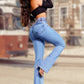 💕Vårnyhet👖Stretchiga jeans med hög midja
