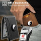 🔥Pop Up Aluminiumfodral Pengar Clip Slim Läder Slots Kreditkortsinnehavare RFID Blockering Bifold Minimalistisk Plånbok