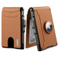 🔥Pop Up Aluminiumfodral Pengar Clip Slim Läder Slots Kreditkortsinnehavare RFID Blockering Bifold Minimalistisk Plånbok