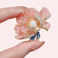 Elegant Peony-brosch i emalj för kvinnor