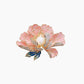 Elegant Peony-brosch i emalj för kvinnor