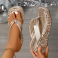 🚀Sommarrea 62% rabatt🚀 flipflops med tjock botten och paljetter för kvinnor