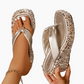 🚀Sommarrea 62% rabatt🚀 flipflops med tjock botten och paljetter för kvinnor