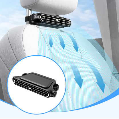 🚗 50% RABATT NU!💨 Bil Sitsfläkt – Dubbel Turbin & USB Driven – Portabel Luftkylare för Sommaren ❄️