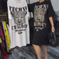 💗Sommarspecialerbjudanden ✨🐆 T-shirtklänning med överdimensionerade paljetter och leopardtryck för kvinnor