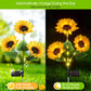 🌞 Solros Solenergidriven Trädgårdslykta – LED-belysning & Realistisk Design ✨